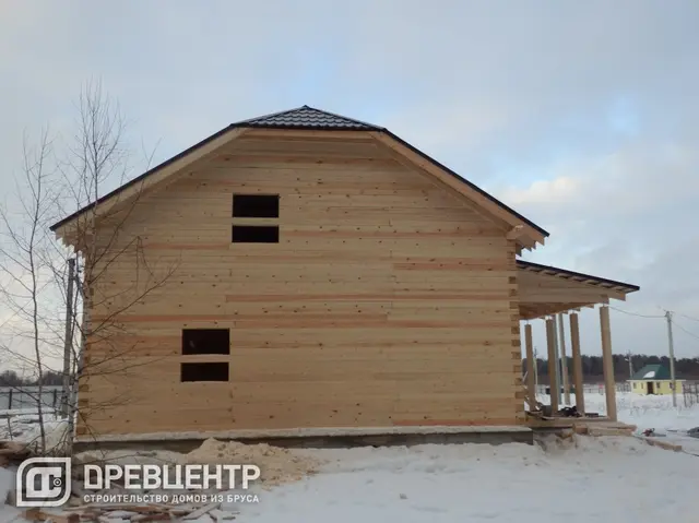 Строительство дома из бруса по проекту ДБ74 в Александровском районе, фото 14 из 16