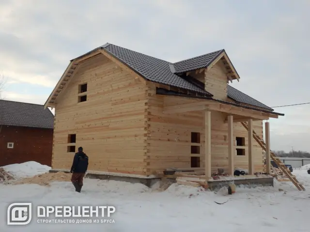 Строительство дома из бруса по проекту ДБ74 в Александровском районе, фото 15 из 16