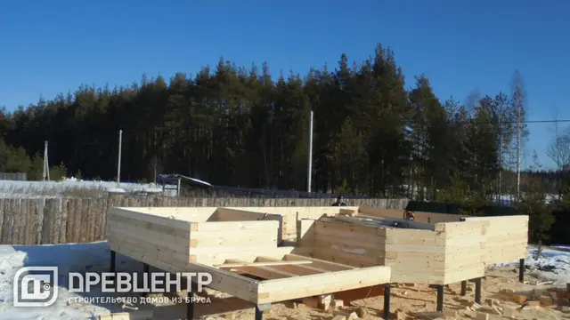 Строительство дома из бруса по проекту ДБ13 в г.Шатура, фото 7 из 15