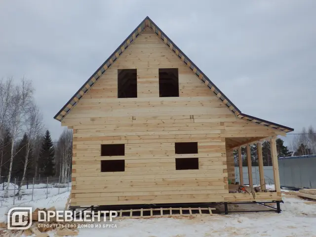 Строительство дома из бруса по проекту ДБ94 в Клинском районе МО, фото 16 из 17