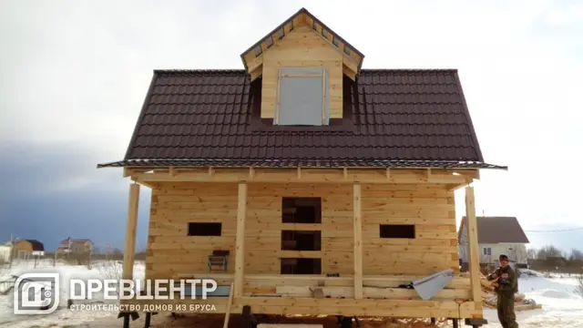 Строительство дома из бруса по проекту ДБ60 в г.Талдом, фото 13 из 20