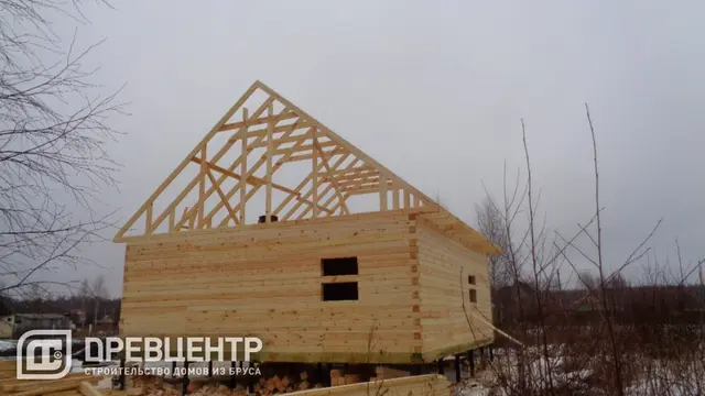 Строительство дома из бруса по проекту ДБ95 в Кимрском районе Тверской области, фото 10 из 16