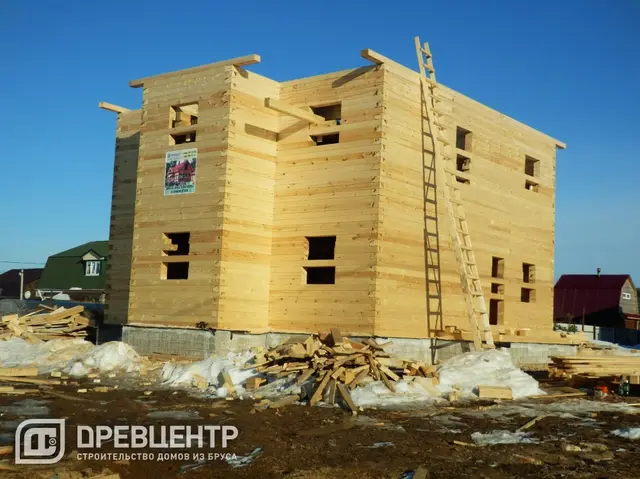 Строительство дома из бруса по проекту ДБ88 в Костромской области пос.Никольское, фото 11 из 18