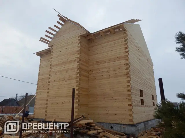 Строительство дома из бруса по проекту ДБ88 в Костромской области пос.Никольское, фото 15 из 18