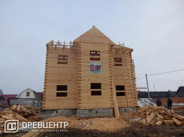 Строительство дома из бруса по проекту ДБ88 в Костромской области пос.Никольское, фото 17 из 18