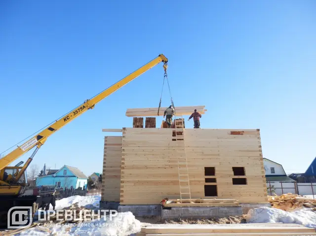 Строительство дома из бруса по проекту ДБ88 в Костромской области пос.Никольское, фото 7 из 18