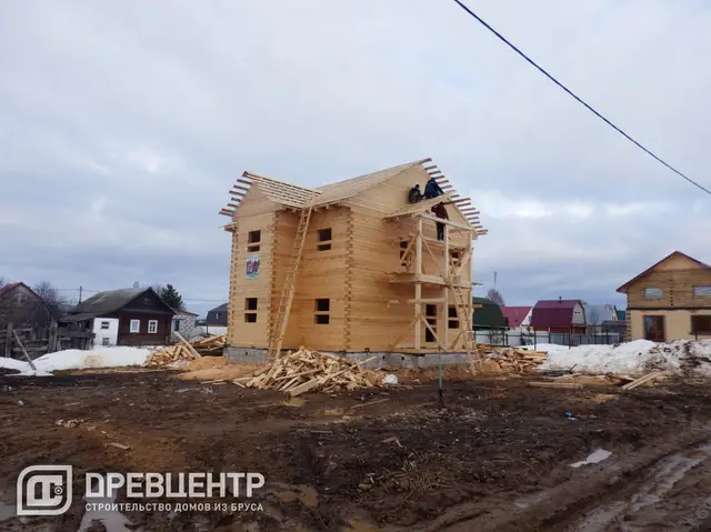 Строительство дома из бруса по проекту ДБ88 в Костромской области пос.Никольское, фото 18 из 18
