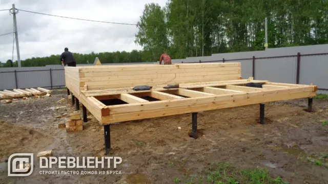 Строительство дома из бруса по проекту ДБ 10 в Серпуховском районе, фото 7 из 14
