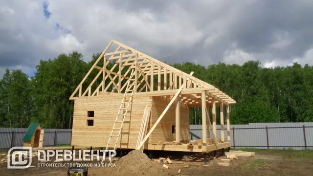 Строительство дома из бруса по проекту ДБ 10 в Серпуховском районе, фото 12 из 14