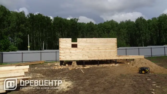 Строительство дома из бруса по проекту ДБ 10 в Серпуховском районе, фото 8 из 14