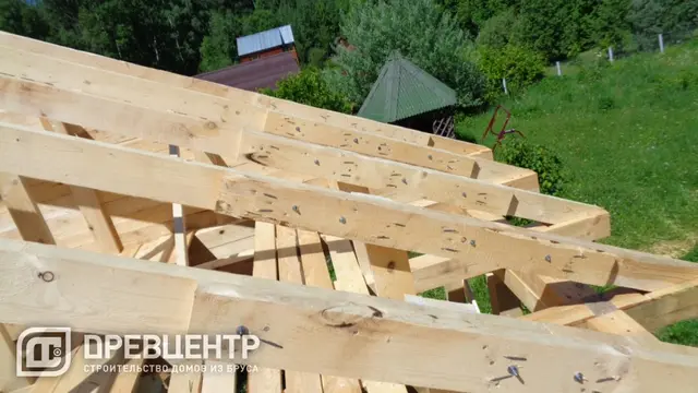 Строительство дома из бруса по проекту ДБ10 в Шаховском районе Московской области, фото 12 из 16