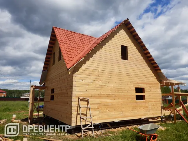 Строительство дома из бруса по проекту ДБ31 в Боровском районе Калужской области, фото 18 из 24