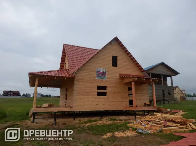 Строительство дома из бруса по проекту ДБ31 в Боровском районе Калужской области, фото 22 из 24