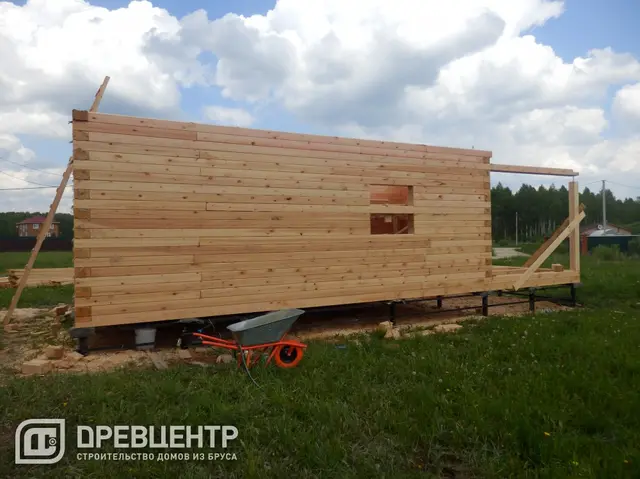 Строительство дома из бруса по проекту ДБ31 в Боровском районе Калужской области, фото 8 из 24