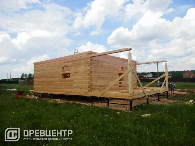 Строительство дома из бруса по проекту ДБ31 в Боровском районе Калужской области, фото 9 из 24