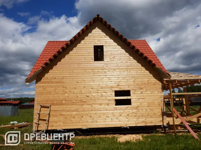 Строительство дома из бруса по проекту ДБ31 в Боровском районе Калужской области, фото 19 из 24