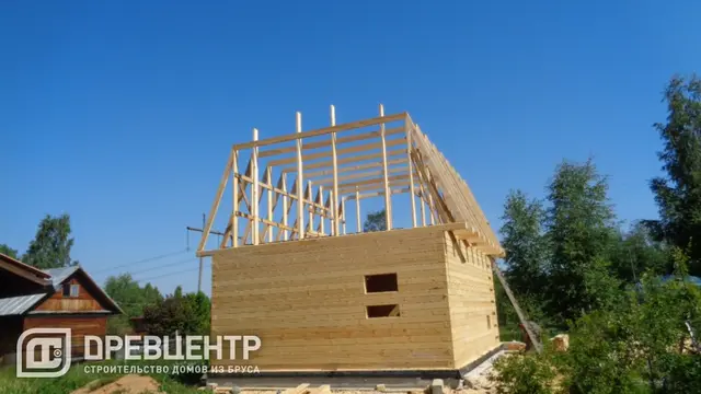 Строительство дома из бруса 6х8 в Талдомском районе д.Устье - Стрелка, фото 11 из 17