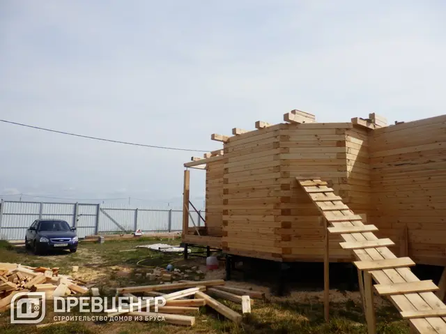Строительство дома из бруса по проекту ДБ4 в Петушинском районе Владимирской области, фото 11 из 21