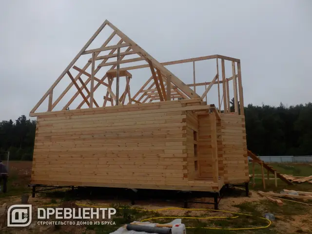 Строительство дома из бруса по проекту ДБ4 в Петушинском районе Владимирской области, фото 16 из 21