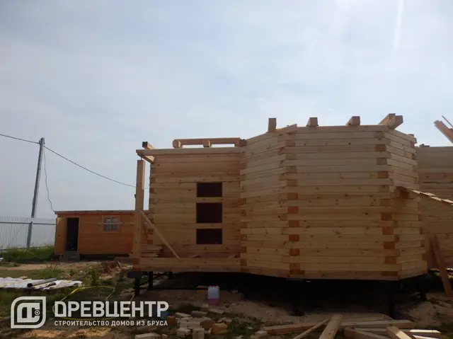 Строительство дома из бруса по проекту ДБ4 в Петушинском районе Владимирской области, фото 12 из 21