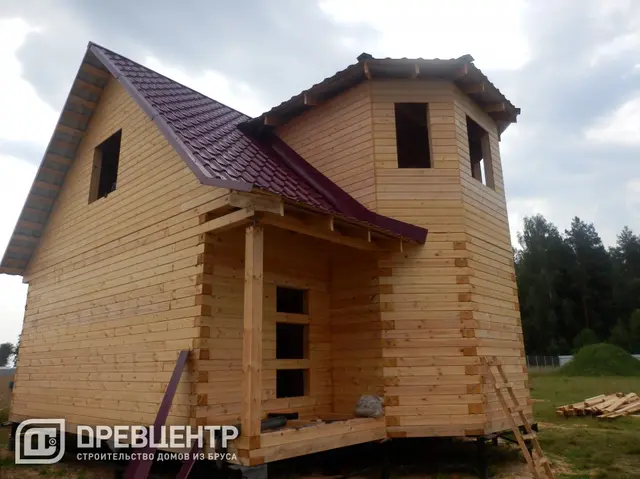 Строительство дома из бруса по проекту ДБ4 в Петушинском районе Владимирской области, фото 17 из 21
