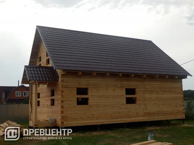 Строительство дома из бруса по проекту ДБ35 в Раменском районе СНТ "Земляничные поля", фото 10 из 10