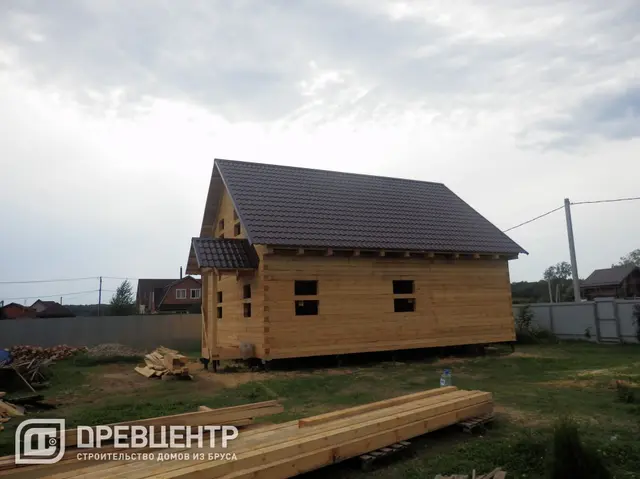 Строительство дома из бруса по проекту ДБ35 в Раменском районе СНТ "Земляничные поля", фото 9 из 10