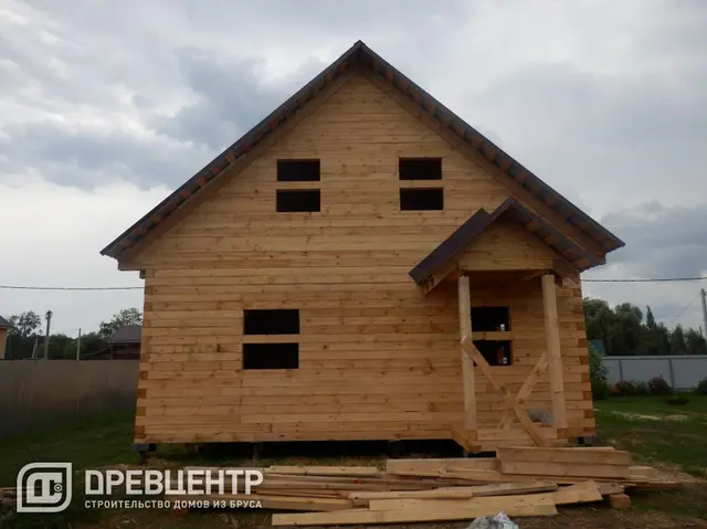 Строительство дома из бруса по проекту ДБ35 в Раменском районе СНТ "Земляничные поля", фото 7 из 10