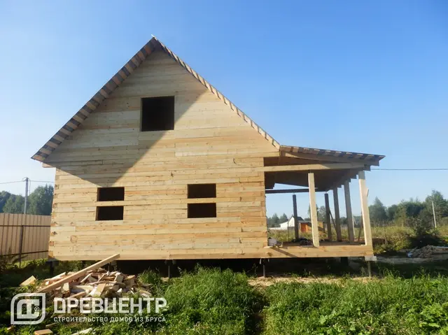 Строительство дома из бруса по проекту ДБ59 в Егорьевском районе, фото 9 из 10