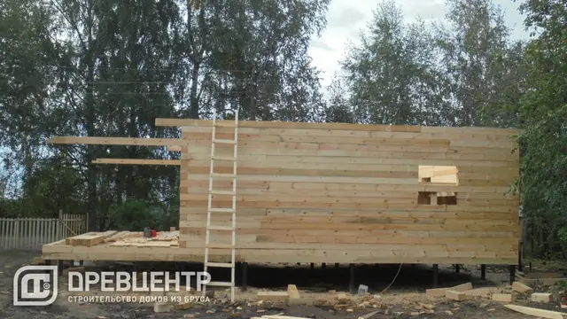 Строительство дома из бруса по проекту ДБ 32 в Конаково, фото 10 из 15
