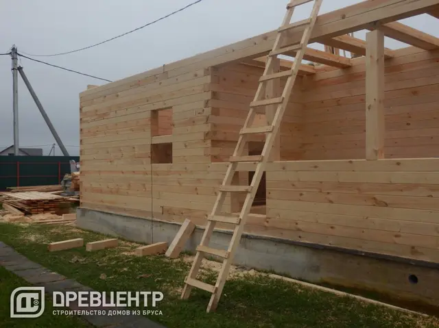 Строительство дома из бруса 8х10 в Чеховском районе., фото 12 из 16