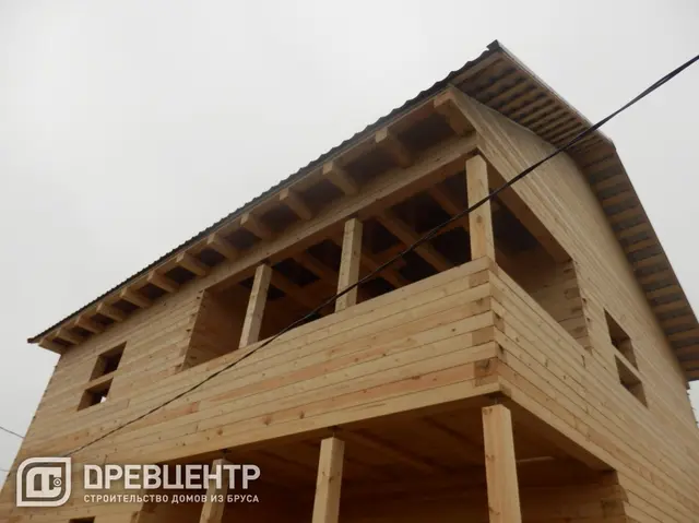 Строительство дома из бруса 8х10 в Чеховском районе., фото 16 из 16