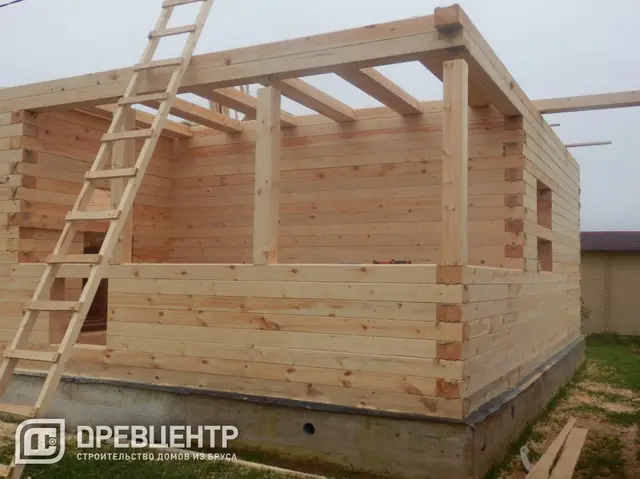 Строительство дома из бруса 8х10 в Чеховском районе., фото 11 из 16