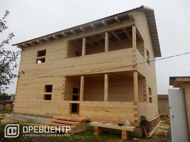 Строительство дома из бруса 8х10 в Чеховском районе., фото 13 из 16