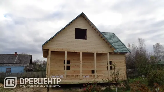 Строительство дома из бруса по проекту ДБ17 в Спас Клепиковском районе Рязанской области, фото 11 из 16