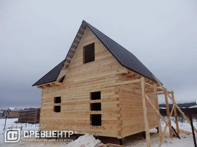 Строительство дома из бруса по проекту ДБ 9 в Чеховском районе д.Шарапово, фото 11 из 11