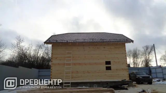 Строительство дома из бруса по проекту ДБ109 в Раменском районе д.Нижнее Велино, фото 9 из 14