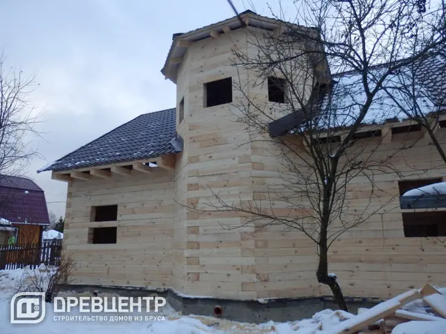 Строительство дома из бруса по проекту ДБ62 в Чеховском районе, фото 10 из 12