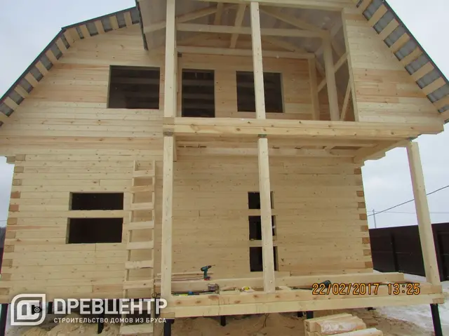 Строительство дома из бруса по проекту ДБ 96 во Владимирской области д.Старое Анино, фото 14 из 20