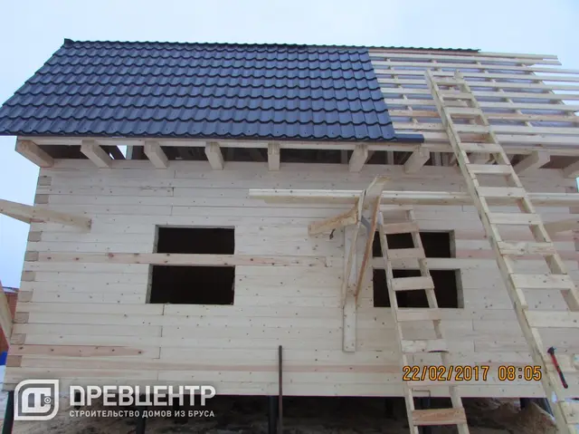Строительство дома из бруса по проекту ДБ 96 во Владимирской области д.Старое Анино, фото 11 из 20
