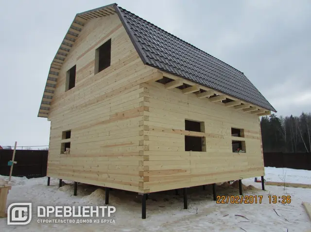 Строительство дома из бруса по проекту ДБ 96 во Владимирской области д.Старое Анино, фото 18 из 20
