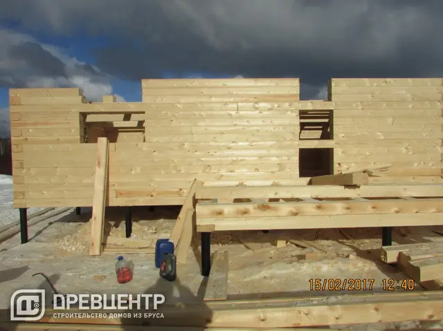Строительство дома из бруса по проекту ДБ 96 во Владимирской области д.Старое Анино, фото 7 из 20