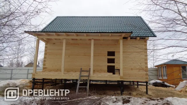 Строительство дома из бруса по проекту ДБ59 в Заокском районе п.Заокский, фото 11 из 16