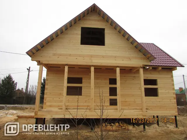 Строительство дома из бруса по проекту ДБ17 в Рузском районе д.Григорово, фото 19 из 22
