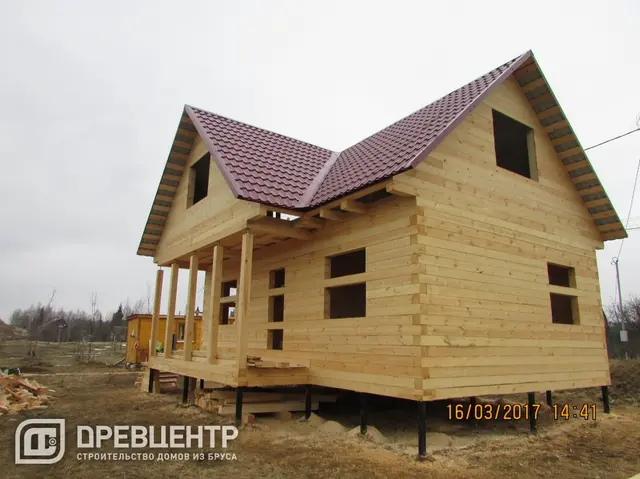 Строительство дома из бруса по проекту ДБ17 в Рузском районе д.Григорово, фото 20 из 22