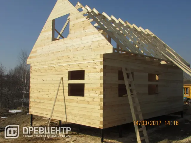 Строительство дома из бруса по проекту ДБ17 в Рузском районе д.Григорово, фото 9 из 22