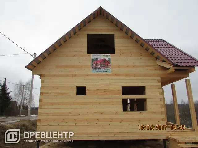 Строительство дома из бруса по проекту ДБ17 в Рузском районе д.Григорово, фото 17 из 22