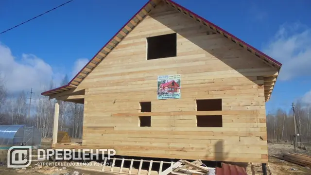 Строительство дома из бруса 150х200 мм в Каширском районе д.Пенье, фото 8 из 12