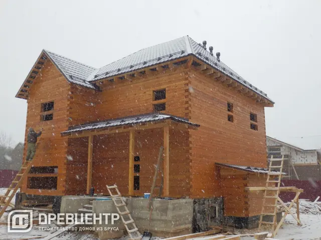Строительство дома из бруса по проекту Дб 119 в Рузском районе, фото 17 из 22