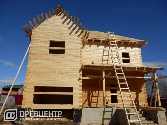 Строительство дома из бруса по проекту Дб 119 в Рузском районе, фото 8 из 22